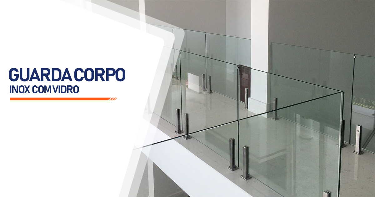 Guarda Corpo de Inox com Vidro  Piracicaba